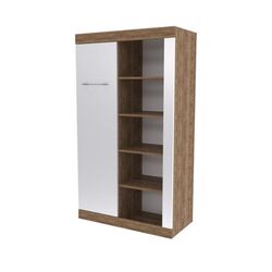 Шкаф многофункциональный SV-Mebel Ницца (Галифакс Табак/Белый Глянец)