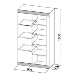 Шкаф многофункциональный SV-Mebel Ницца (Истанбул/Белый Глянец) Thumb