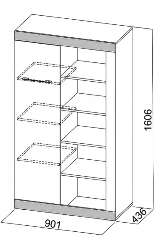 Шкаф многофункциональный SV-Mebel Ницца (Истанбул/Белый Глянец) - 3