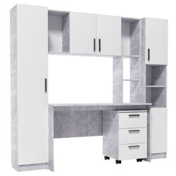 Tumba pe role SV-mebel №7 (Cement Light/White) Thumb