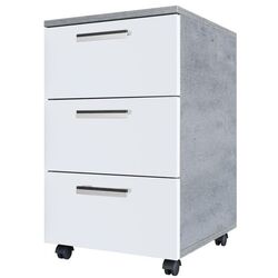 Tumba pe role SV-mebel №7 (Cement Light/White)