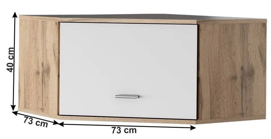 Антресоль Tempo Kondela Cyril Typ 10 (Wotan Oak/White) - 2
