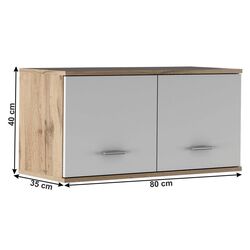 Mezanin Tempo Kondela Cyril Typ 8 (Wotan Oak/White) Thumb