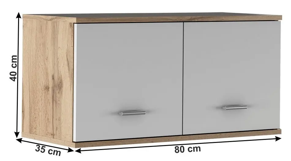 Mezanin Tempo Kondela Cyril Typ 8 (Wotan Oak/White)