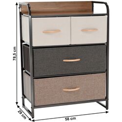 Comoda Tempo Kondela Hazel Typ 2 (Beige/Brown Light/Brown Dark) Thumb