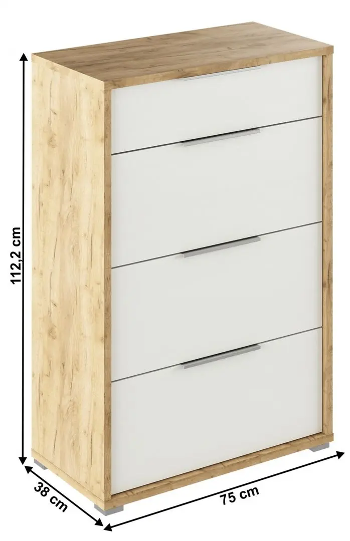 Comoda Tempo Kondela Rioma Typ 22 (Artisan Oak/White)