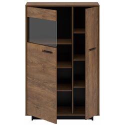 Dulap-vitrina Tempo Kondela Delis C1 Left (Oak Bolzano/Black) Thumb