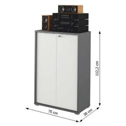 Шкафчик Tempo Kondela Rioma New Typ 09 (Graphite/White) Thumb