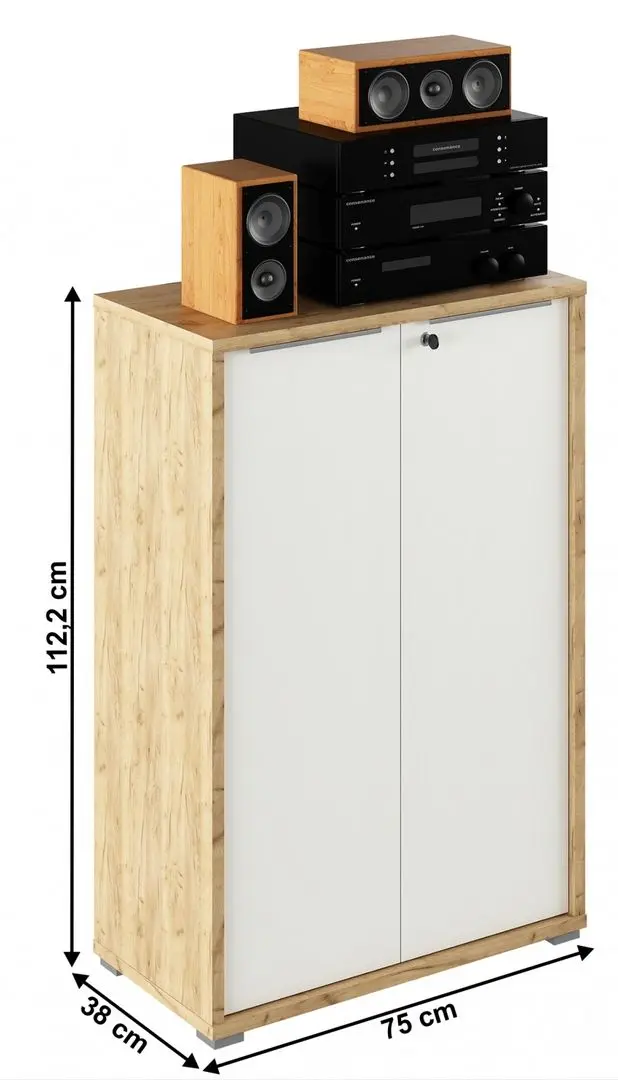 Шкафчик Tempo Kondela Rioma Typ 09 (Artisan Oak/White) - 3