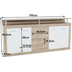 Тумба Tempo Kondela Jachim-Jyno New (Sonoma Oak/White) Thumb