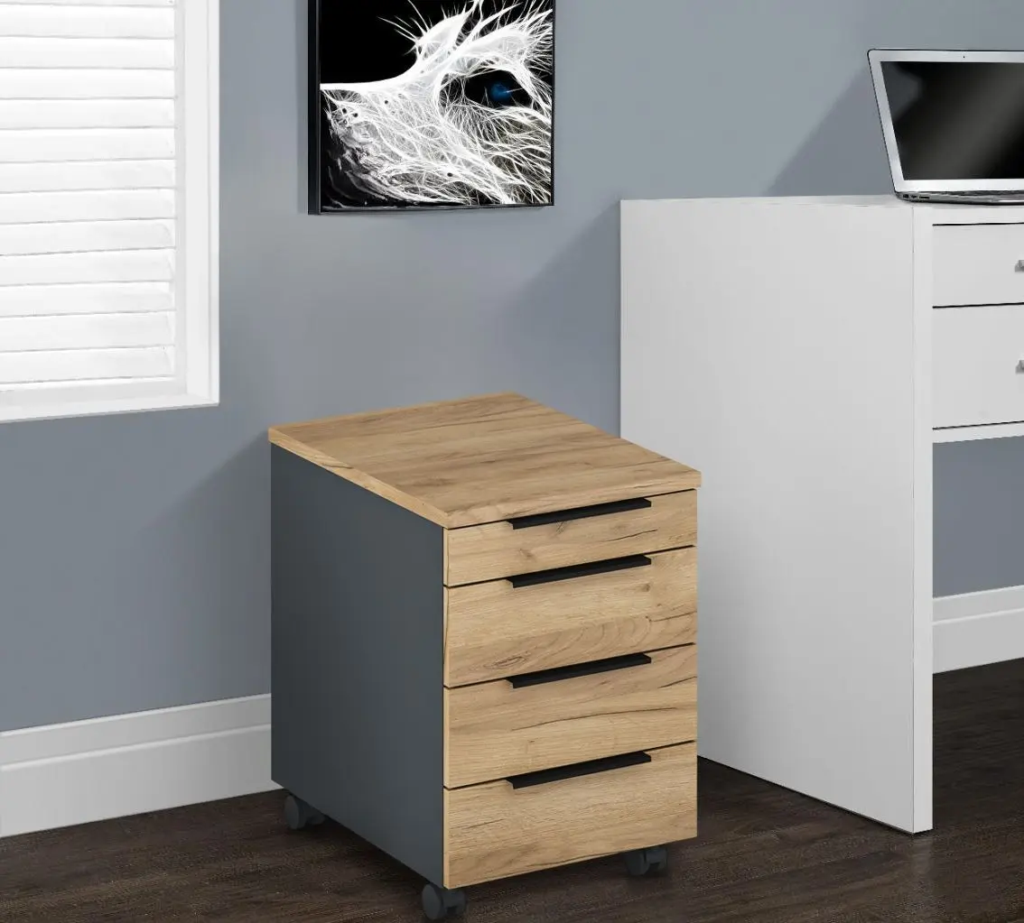 Tumba cu rotile Tempo Kondela Klaudius Tip 6 (Graphite/Artisan Oak)