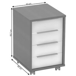 Комод Tempo Kondela Rioma New Typ 14 (Graphite/White) Thumb