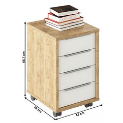 Tumba cu rotile Tempo Kondela Rioma Typ 14 (Artisan Oak/White) Thumb