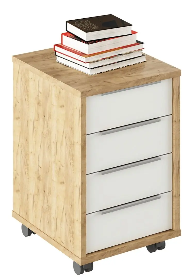 Tumba cu rotile Tempo Kondela Rioma Typ 14 (Artisan Oak/White)