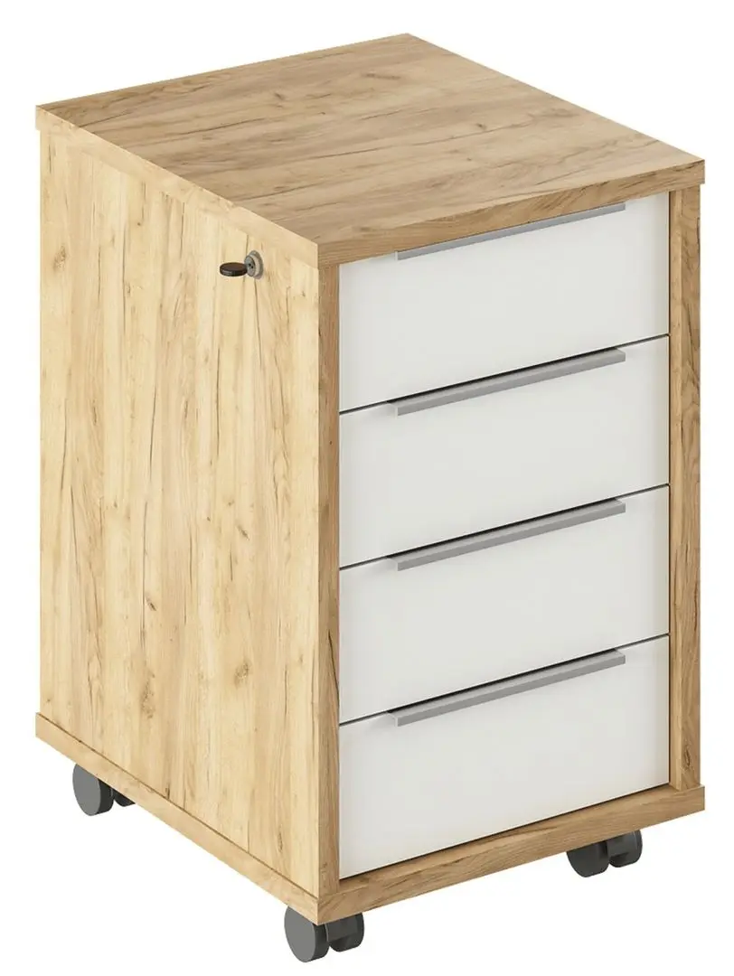 Tumba cu rotile Tempo Kondela Rioma Typ 30 (Artisan Oak/White)