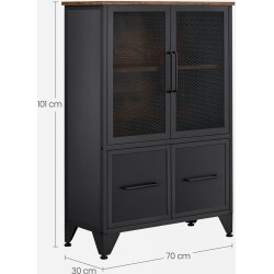 Тумба Vasagle LSC053B01 (Black/Rustic Brown) Thumb