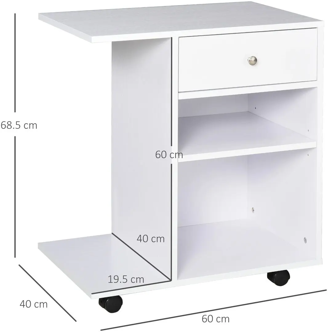 Тумба выкатная Vinsetto 920-069WT 60x40x69 cm (White)