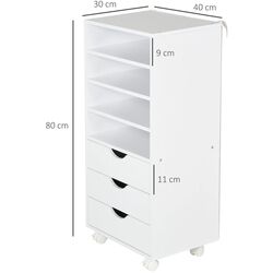 Tumba cu rotile Vinsetto 924-010 40x30x83 cm (White) Thumb