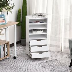 Tumba cu rotile Vinsetto 924-010 40x30x83 cm (White) Thumb