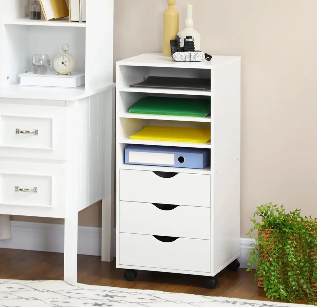 Tumba cu rotile Vinsetto 924-010 40x30x83 cm (White)