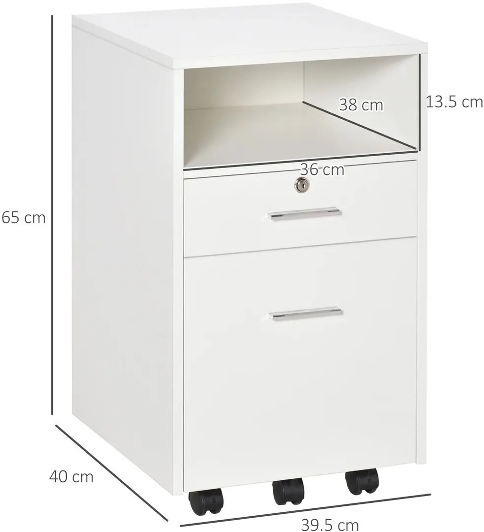 Тумба выкатная Vinsetto 924-030WT 39x40x60 cm (White)