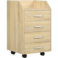 Tumba cu rotile Vinsetto 924-036ND 40x36x65 cm (Natural Wood) Thumb