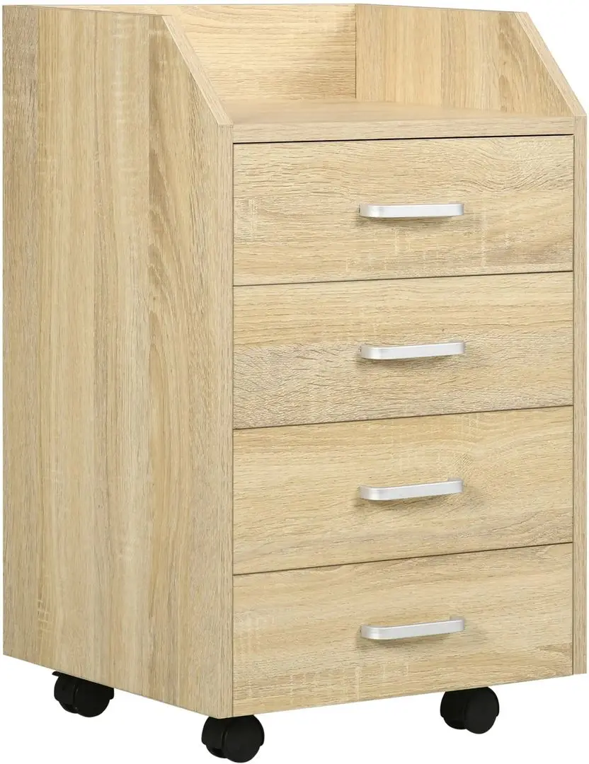 Tumba cu rotile Vinsetto 924-036ND 40x36x65 cm (Natural Wood)