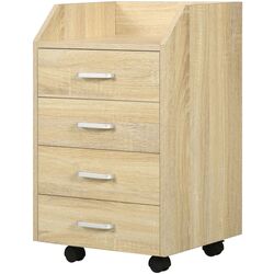 Tumba cu rotile Vinsetto 924-036ND 40x36x65 cm (Natural Wood) Thumb