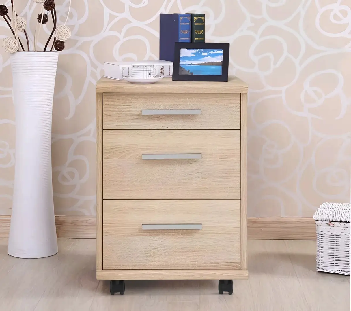 Tumba cu rotile Yasen Ofis Layn KON 3S (Sonoma Oak)