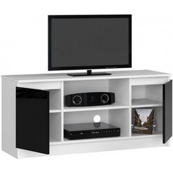 Tumba pentru TV Akord K120 2D1P (White/Black Gloss) Thumb