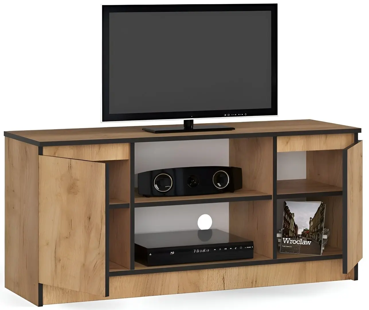 Tumba pentru TV Akord K120 2D1P (Craft Oak)