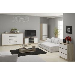 Tumba pentru TV Akord K120 2D1P (Sonoma Oak/White) Thumb