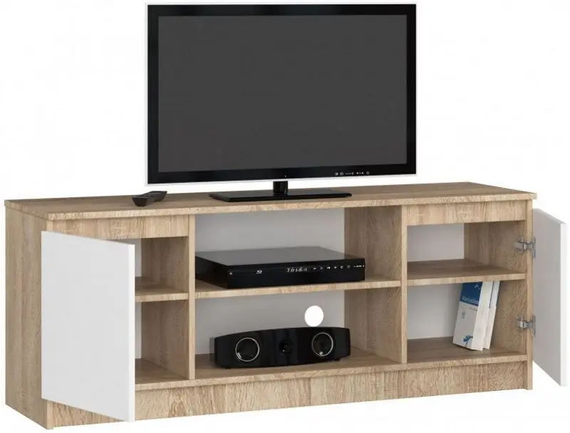 Tumba pentru TV Akord K140 2D1P (Sonoma Oak/White)