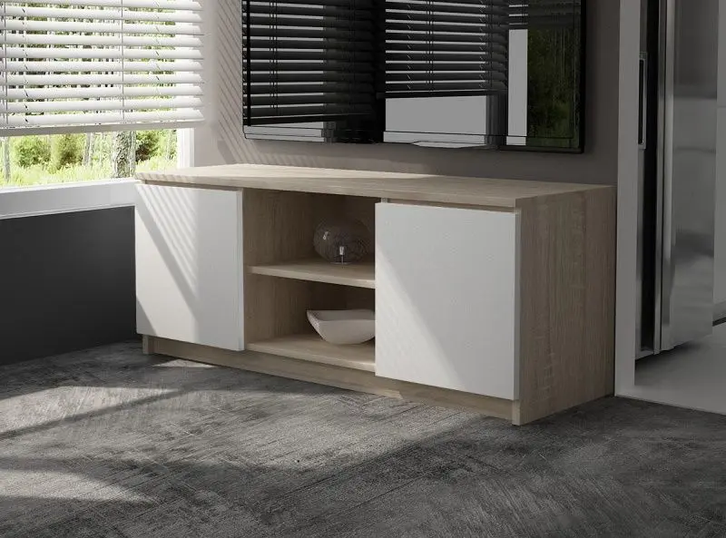 Tumba pentru TV Akord K140 2D1P (Sonoma Oak/White)