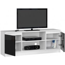 Tumba pentru TV Akord K140 2D1P (White/Black Gloss) Thumb