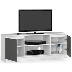 Tumba pentru TV Akord K140 2D1P (White/Graphite Gray) Thumb