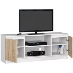 Tumba pentru TV Akord K140 2D1P (White/Sonoma Oak) Thumb