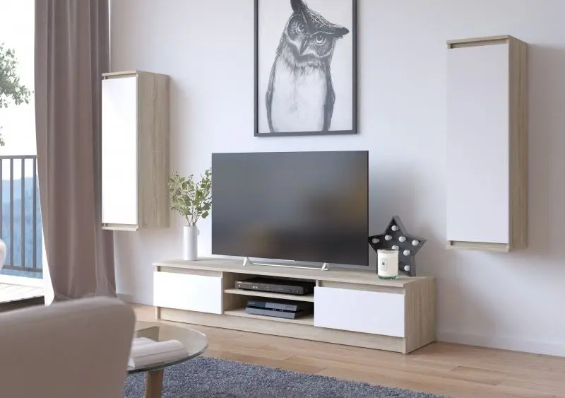 Tumba pentru TV Akord K160 (Sonoma Oak/White)