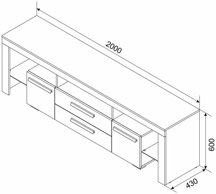 Tumba pentru TV Ambianta City 2.0m