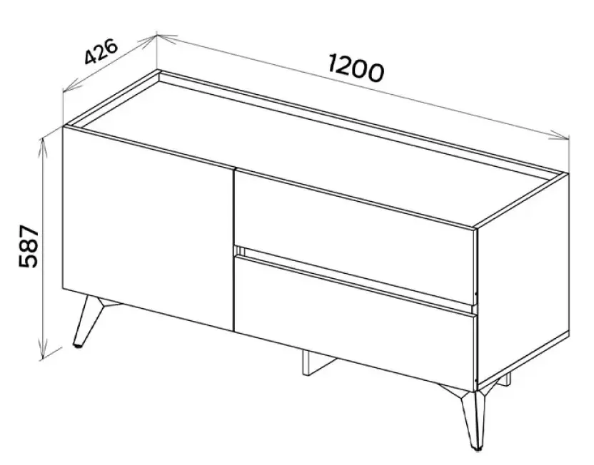 Тумба РТВ Ambianta Kosmo 1.2m - 3