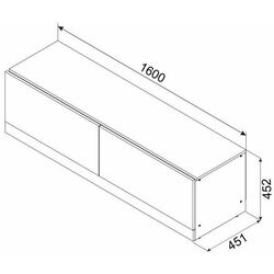 Тумба РТВ Ambianta Palermo 1.6м (Белый/Бардолино) Thumb