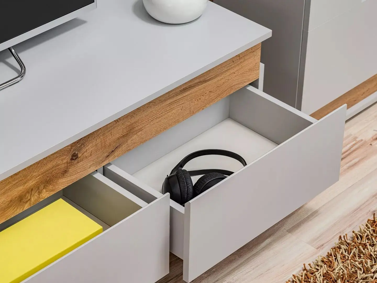 Тумба РТВ ASM Berlin ASPG BL RTV (Pearl Gray/Artisan Oak) - 3