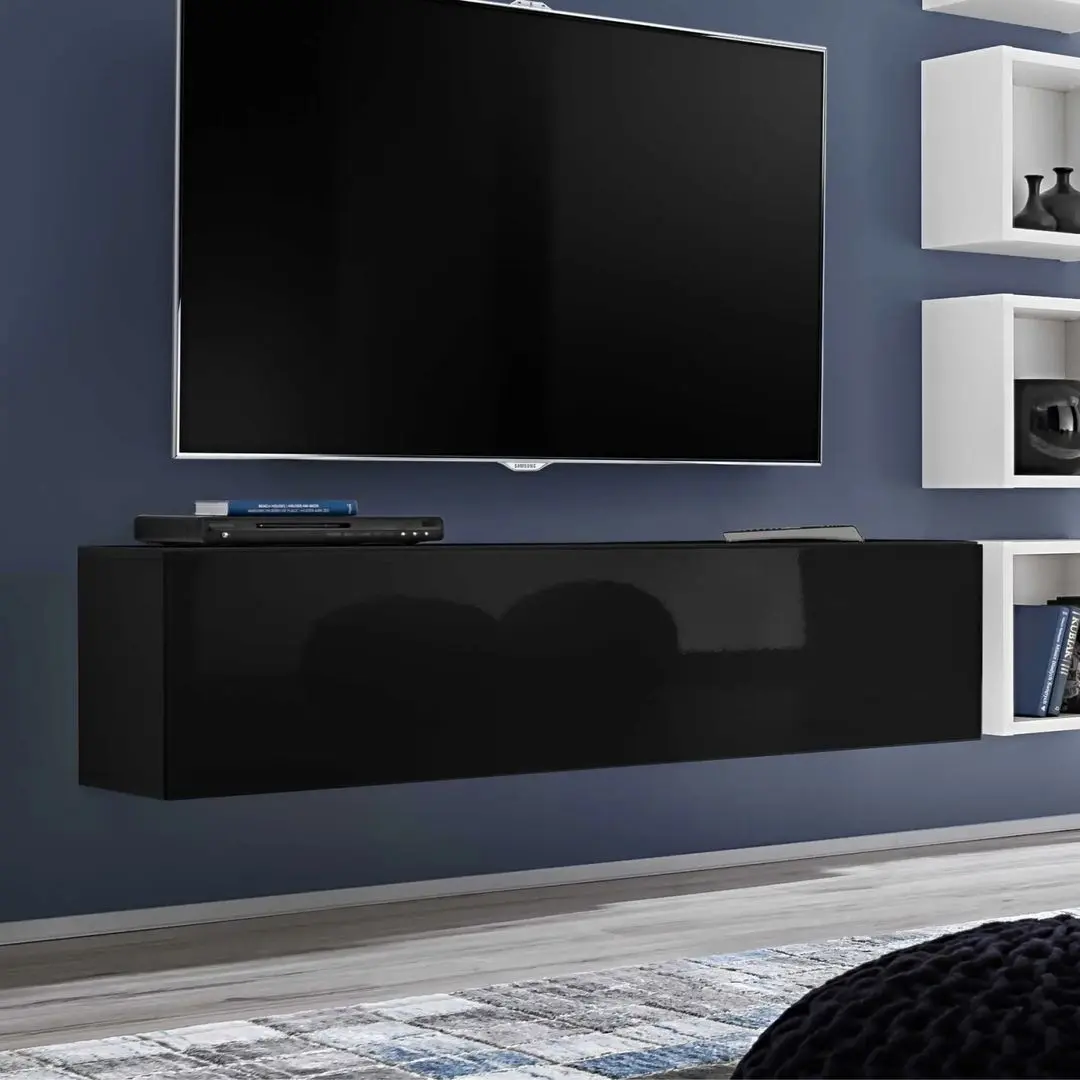 Тумба РТВ ASM Blox ZZ BX SW23 (Black Gloss/Black Matt) - 3