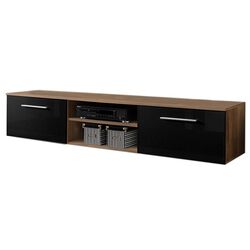 Тумба РТВ ASM Bono II NSH B2 (Black Gloss/Plum)