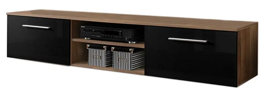 Тумба РТВ ASM Bono II NSH B2 (Black Gloss/Plum)