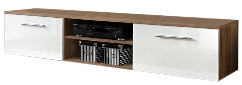 Тумба РТВ ASM Bono II NWH B2 (White Gloss/Plum)