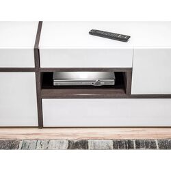 Тумба РТВ ASM Cross PEW CS RTV (White/White Gloss/Perla Elm) Thumb