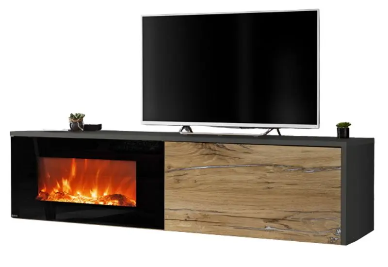 Тумба РТВ ASM Dallas E ANFS DLE 32 (Anthracite/Flagstaff Oak)