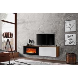 Тумба РТВ ASM Dallas E RSW DLE 32 (Stirling Oak/White Matt) Thumb