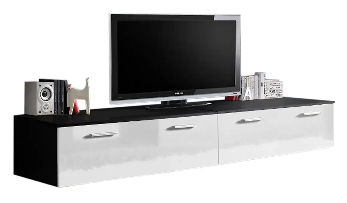 Тумба РТВ ASM Duo ZW DU (Black Matt/White Gloss)